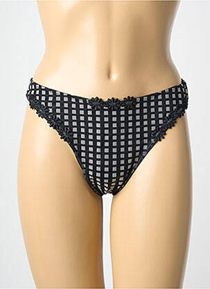String imprimé vichy noir MARIE JO femme