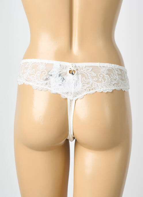 Tanga stretch blanc MILLESIA femme