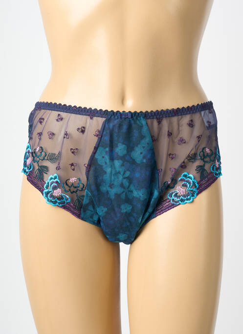 Tanga tissage satiné bleu PRIMA DONNA femme