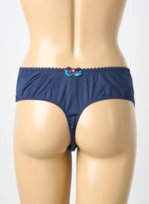 Tanga tissage satiné bleu PRIMA DONNA femme