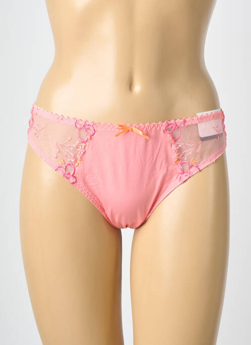 Tanga tissage satiné rose PRIMA DONNA femme