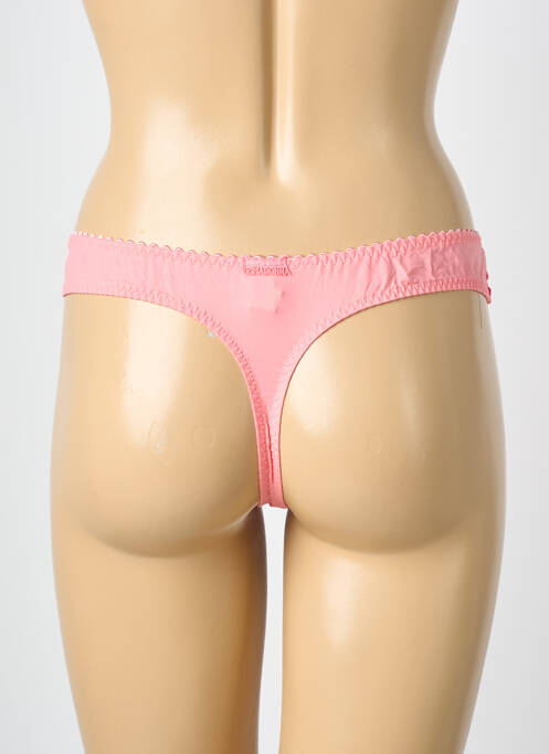 Tanga tissage satiné rose PRIMA DONNA femme
