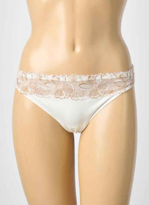 Tanga tissage satiné beige PRIMA DONNA femme
