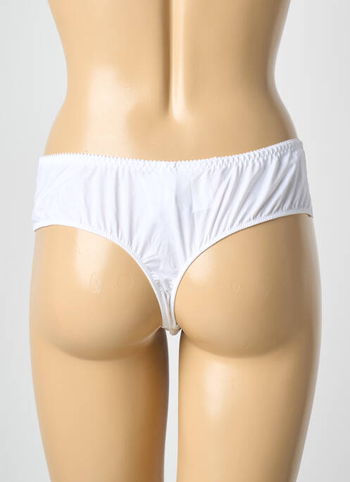 Tanga tissage satiné blanc PRIMA DONNA femme