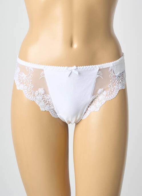 Tanga tissage satiné blanc PRIMA DONNA femme