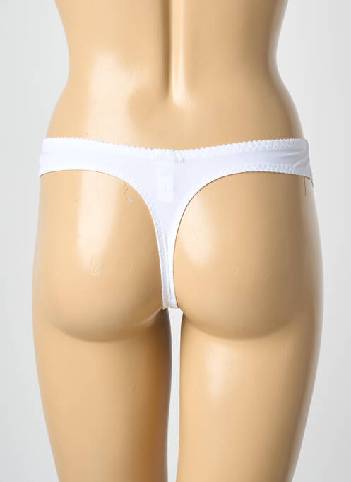 Tanga tissage satiné blanc PRIMA DONNA femme