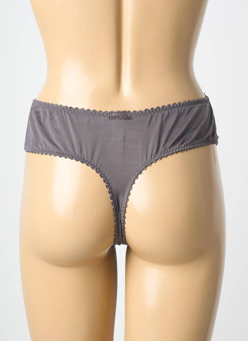 Tanga tissage satiné gris PRIMA DONNA femme