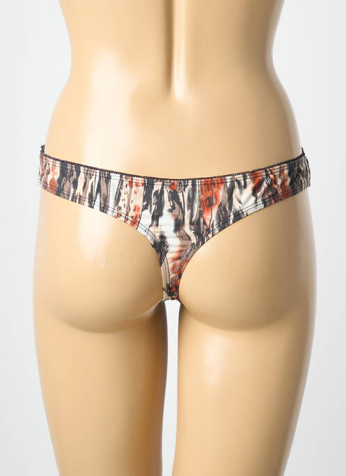 Tanga tissage satiné noir ESPRIT femme