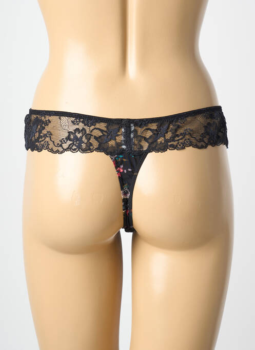 Tanga stretch noir MARIE JO femme