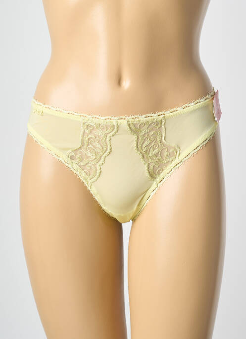 Tanga tissage satiné jaune MARIE JO femme