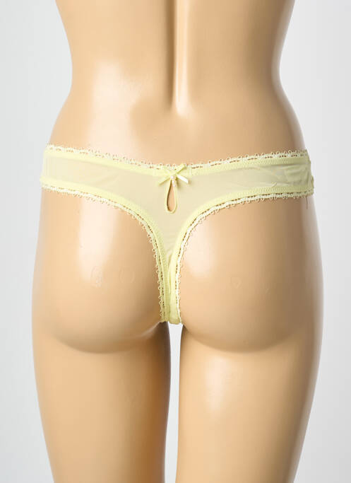 Tanga tissage satiné jaune MARIE JO femme