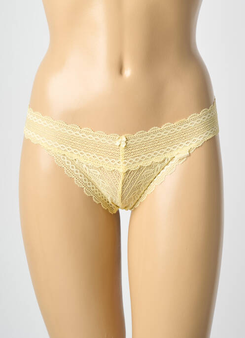 Tanga stretch jaune ESPRIT femme