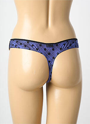 Tanga tissage satiné bleu MARIE JO femme