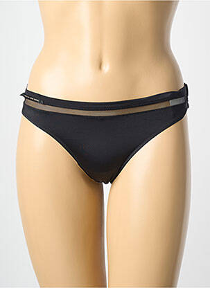Tanga tissage satiné noir MARIE JO femme