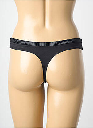 Tanga tissage satiné noir MARIE JO femme