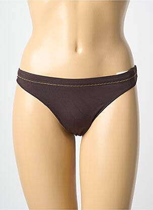 String tissage satiné marron MARIE JO femme