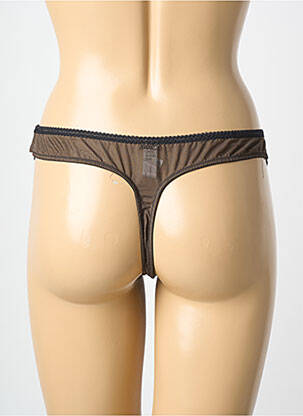 Tanga stretch marron MARIE JO femme