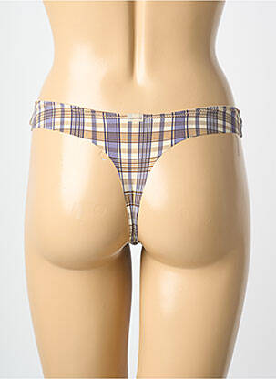 Tanga effet matière satinée beige MARIE JO femme