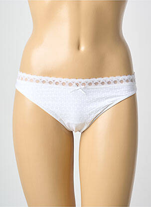 Tanga tissage satiné blanc PRIMA DONNA femme