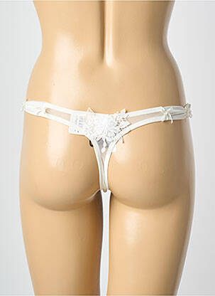 Tanga stretch blanc MILLESIA femme