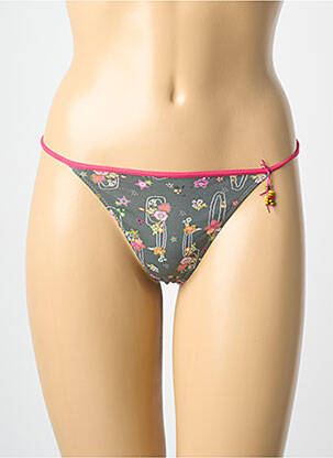 String tissage satiné vert CHIPIE femme