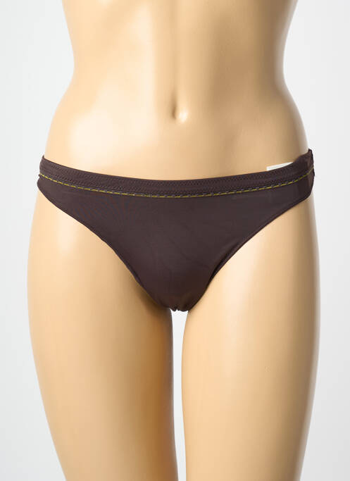 String tissage satiné marron MARIE JO femme