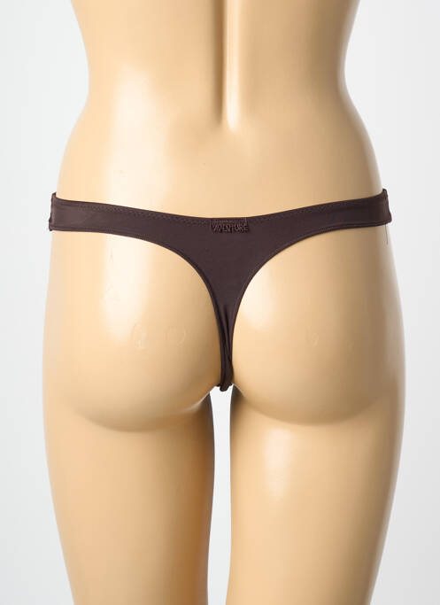 String tissage satiné marron MARIE JO femme