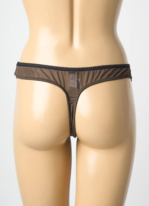 Tanga stretch marron MARIE JO femme
