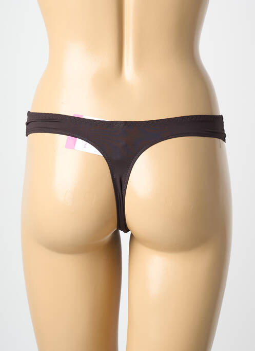 String tissage satiné marron PRIMA DONNA femme