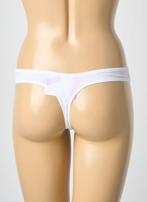 Tanga tissage satiné blanc PRIMA DONNA femme