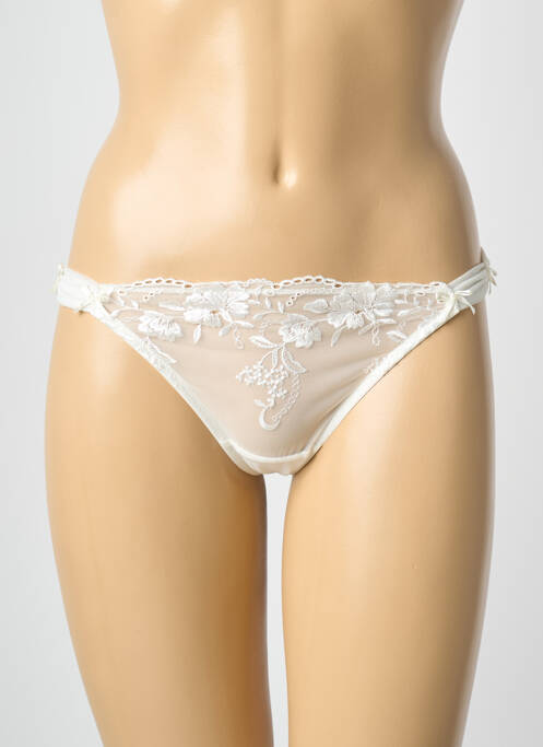 Tanga stretch blanc MILLESIA femme