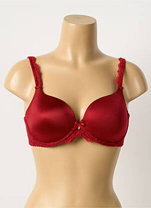 Soutien-gorge effet matière satinée haut soutien-gorge emboitant rouge ROSA FAIA femme