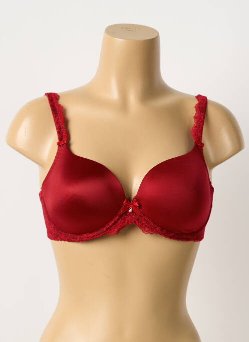 Soutien-gorge effet matière satinée haut soutien-gorge emboitant rouge ROSA FAIA femme