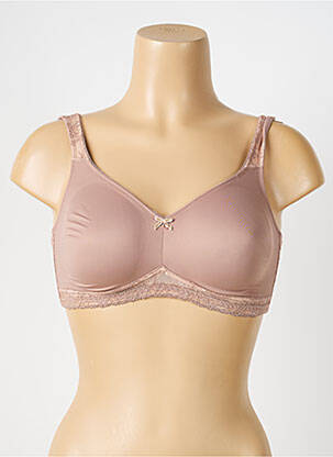 Soutien-gorge effet matière satinée haut soutien-gorge emboitant marron ROSA FAIA femme