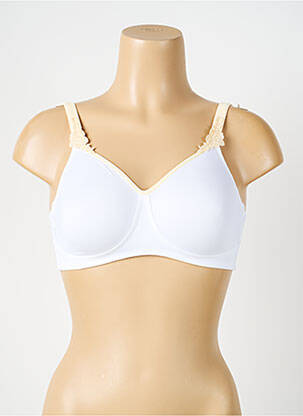 Soutien-gorge effet matière satinée haut soutien-gorge emboitant blanc ROSA FAIA femme