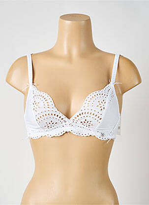 Soutien-gorge sans armature haut triangles blanc MILLESIA femme