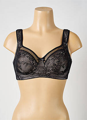 Soutien-gorge effet matière satinée haut soutien-gorge emboitant noir PIEGE femme