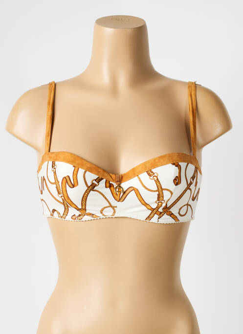 Soutien-gorge bretelles élastiquées ajustables haut bandeau blanc MILLESIA femme