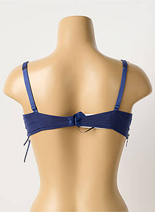 Soutien-gorge effet matière satinée haut soutien-gorge balconnet bleu MILLESIA femme