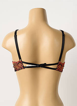 Soutien-gorge effet matière satinée haut soutien-gorge balconnet noir MILLESIA femme
