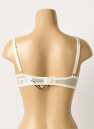 Soutien-gorge effet matière satinée haut soutien-gorge avec mousse de rembourrage amovible beige MILLESIA femme