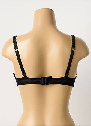 Soutien-gorge tissage dentelle haut soutien-gorge avec mousse de rembourrage amovible noir MILLESIA femme