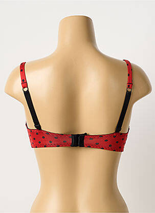 Soutien-gorge effet matière satinée haut soutien-gorge avec mousse de rembourrage amovible rouge MILLESIA femme