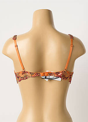 Soutien-gorge broderie haut soutien-gorge avec mousse de rembourrage amovible orange MILLESIA femme