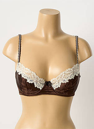 Soutien-gorge sans armature haut soutien-gorge moulé marron MILLESIA femme