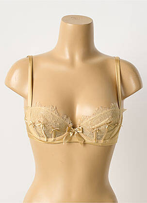 Soutien-gorge effet matière satinée haut soutien-gorge emboitant or MILLESIA femme