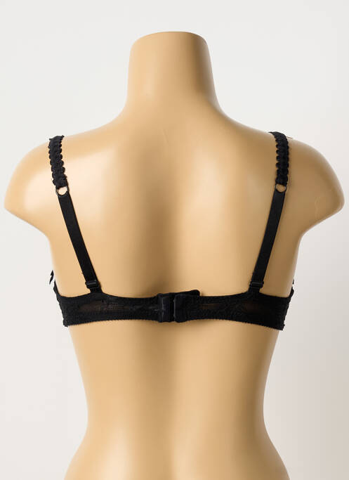 Soutien-gorge tissage dentelle haut soutien-gorge avec mousse de rembourrage amovible noir MILLESIA femme