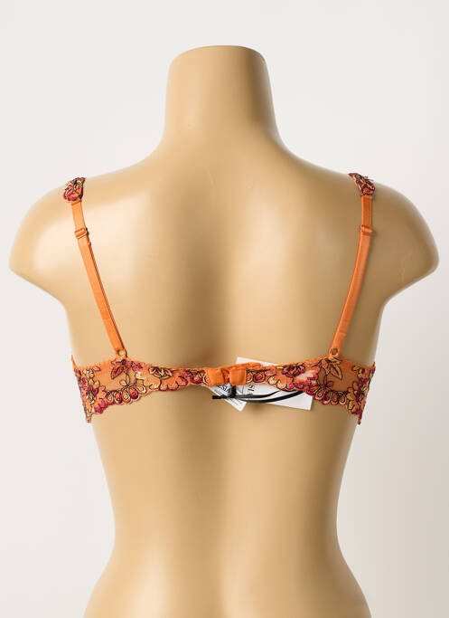 Soutien-gorge broderie haut soutien-gorge avec mousse de rembourrage amovible orange MILLESIA femme