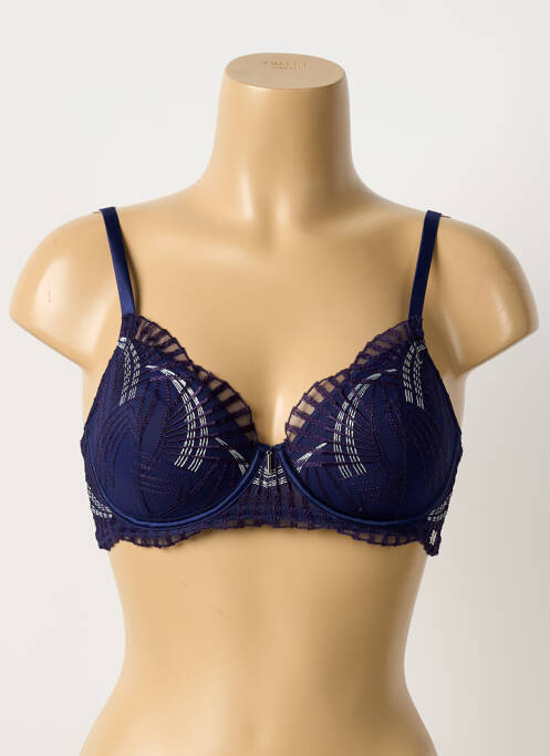 Soutien-gorge broderie haut soutien-gorge emboitant violet MILLESIA femme