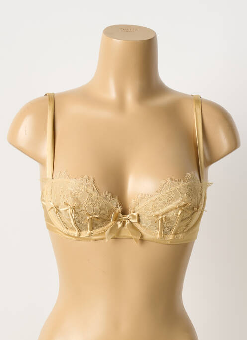Soutien-gorge effet matière satinée haut soutien-gorge emboitant or MILLESIA femme